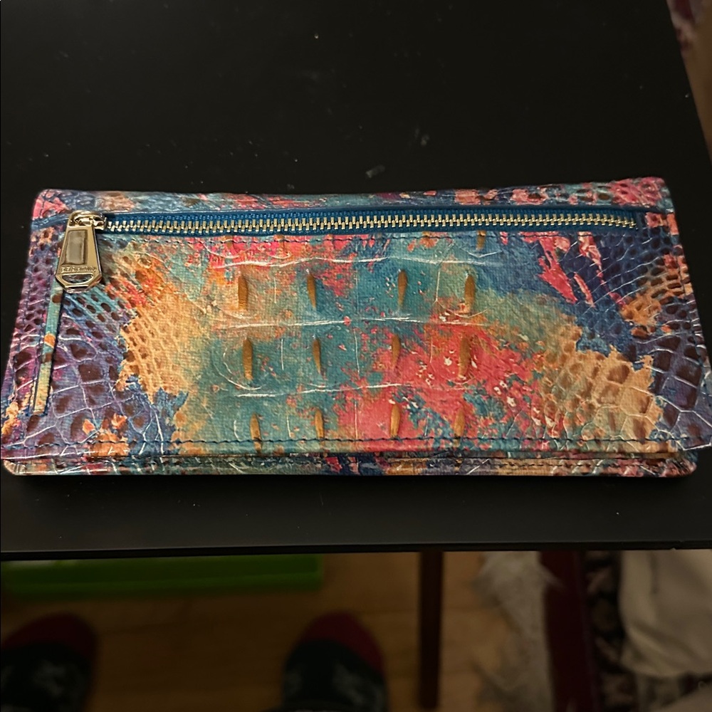 Brahmin Ady Multicolor Embossed “Crush” patterned Wallet - Picture 6 of 8
